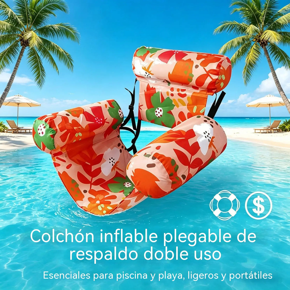 30%OFF💦📢Sofá flotante plegable con respaldo