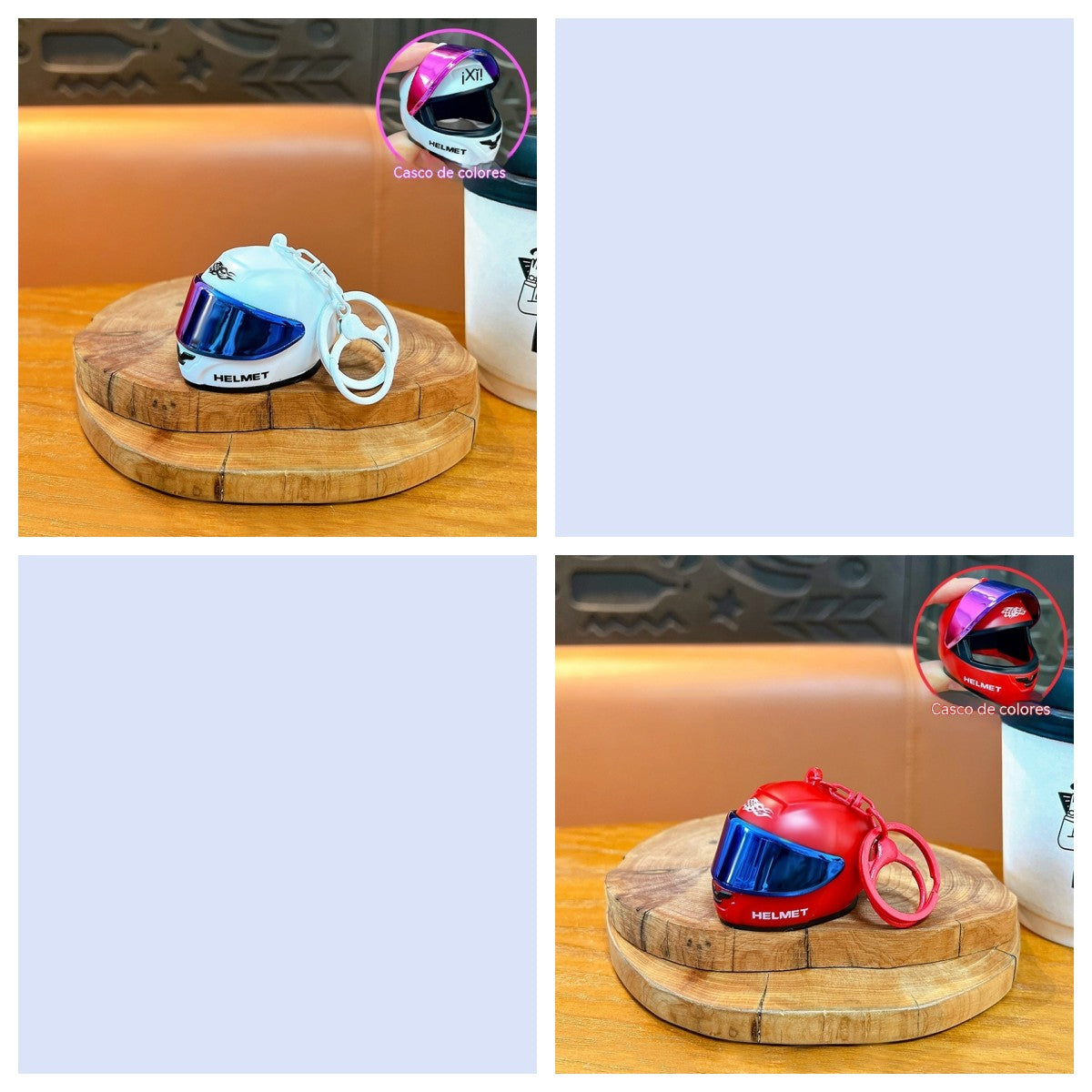 ¡Compra 1 y llévate 1 gratis! 【2 piezas 25 euros】🔥🔥 Divertido llavero con forma de mini casco de motocicleta.