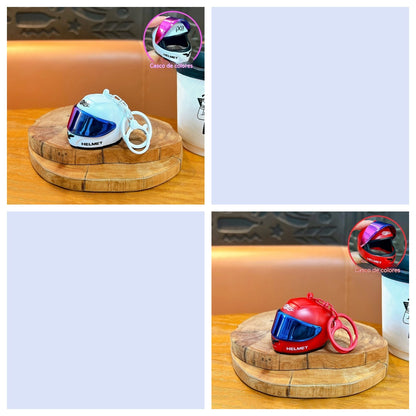 ¡Compra 1 y llévate 1 gratis! 【2 piezas 25 euros】🔥🔥 Divertido llavero con forma de mini casco de motocicleta.