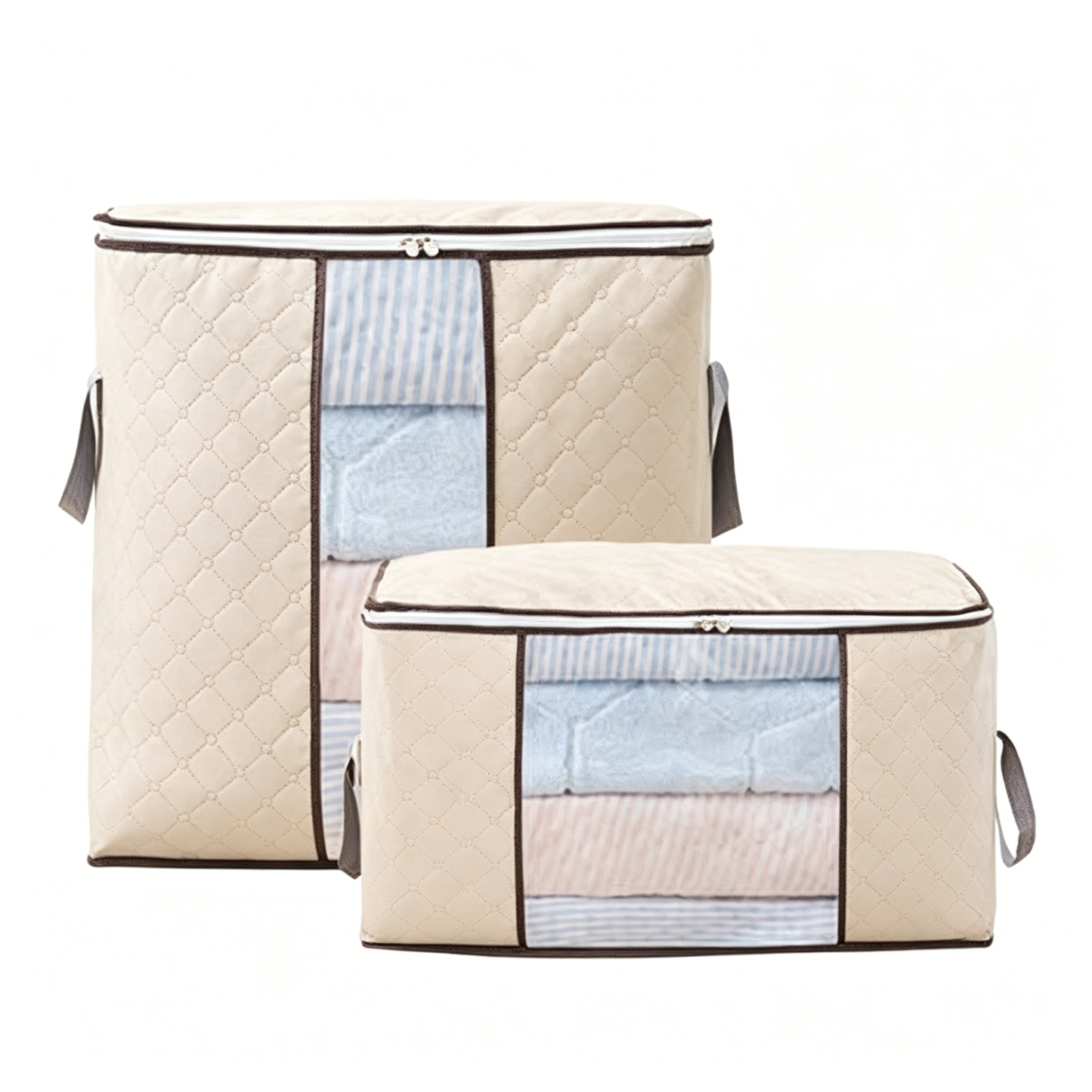 📦✨ Bolsa de almacenamiento de gran capacidad – Tejido transpirable y ventana transparente 🏡
