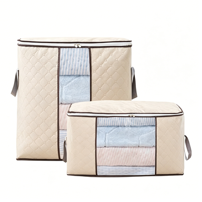 📦✨ Bolsa de almacenamiento de gran capacidad – Tejido transpirable y ventana transparente 🏡