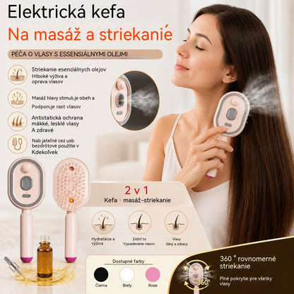 📢📢Špeciálna ponuka! ⏰Elektrický masážny hrebeň s airbagom, sprejom a esenciálnym olejom, hrebeň na výživu a sprej na vlasy✨🔥