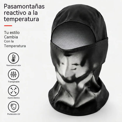 🌡️😎 Pasamontañas Termocrómico que Cambia de Color | Gorro Facial Original y Divertido para Exterior