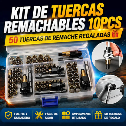 🔥🚗🧰 Juego de tuercas remachables, piezas de reparación de automóviles