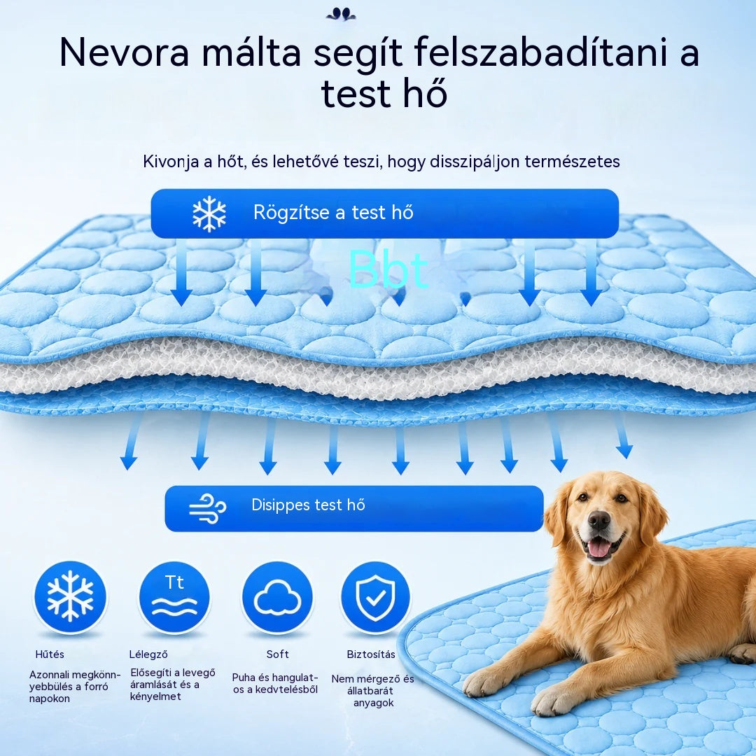 📢 50% kedvezmény 🔥! Hűsítő kisállatszőnyeg (vízzel való feltöltése nem szükséges) 🧊 — Lélegző Oxford anyagból készült; minden típusú kisállatfekhelyhez vagy ketrechez alkalmas.