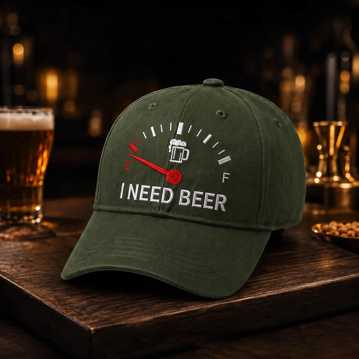 POSLEDNÝ DEŇ S 50% ZĽAVOU - Vyšívaná šiltovka „POTREBUJEM PIVO“ – Unisex pamätná šiltovka