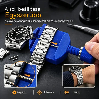 🎉 Különleges ajánlat 2026-ra 🔧 Professzionális órajavító készlet – Új szíj, új elem, ugyanaz az óra – Javítsd meg saját kezűleg, percek alatt ⌚