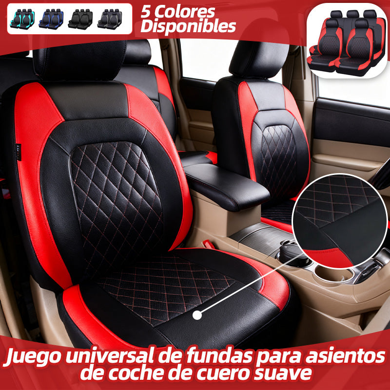 🚗Juego universal de fundas para asientos de coche de cuero suave