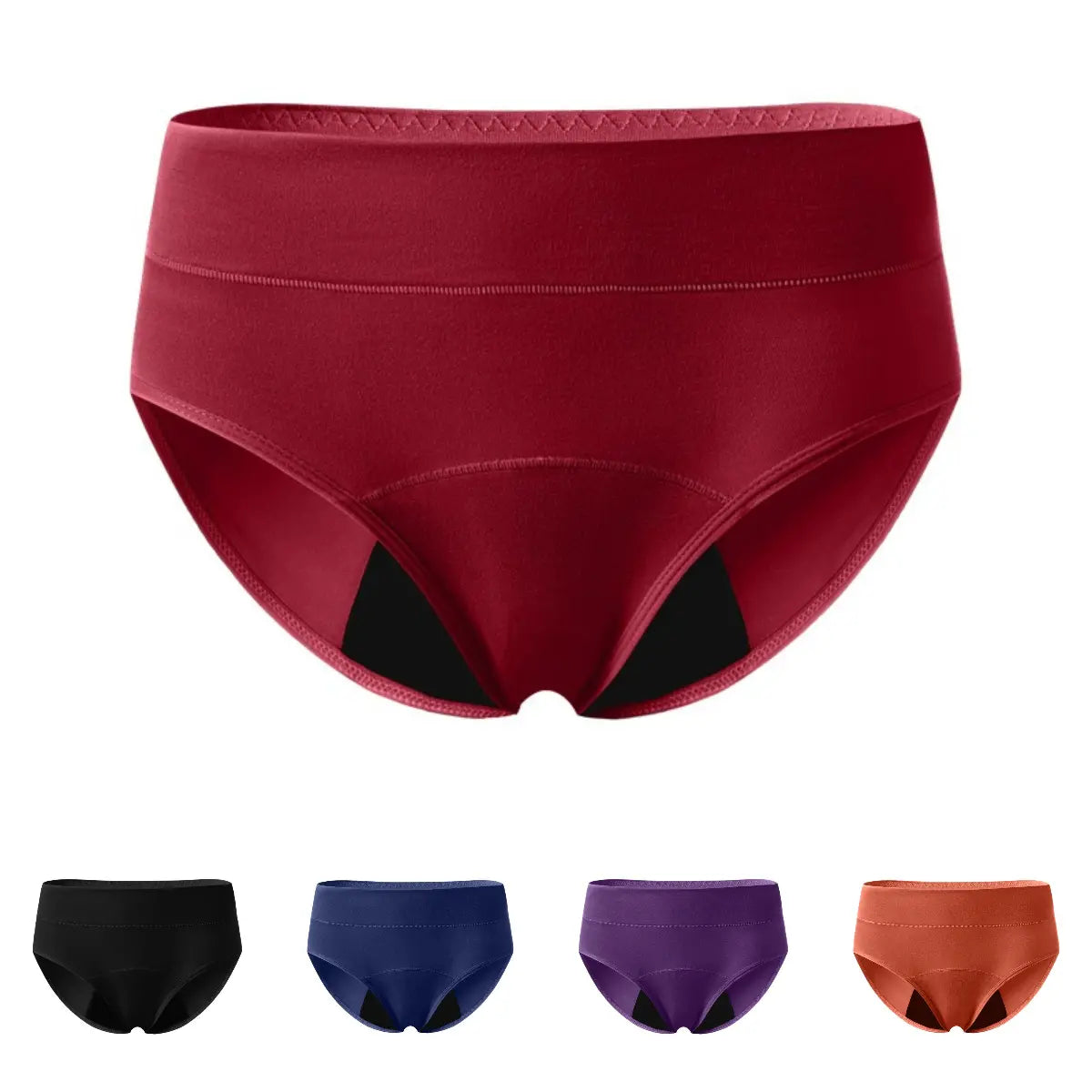 【Juego de 5 piezas】【XS-5XL】Nueva ropa interior de algodón de alta calidad para mujer, de talle medio, color liso, tallas grandes, transpirable y con una entrepierna más amplia.