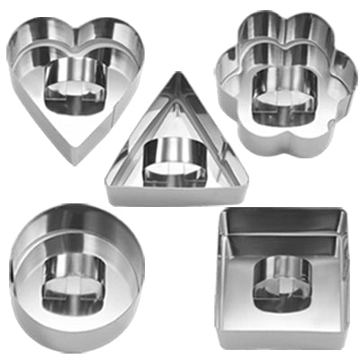 【5/10 piezas】Moldes para hornear de acero inoxidable de múltiples formas
