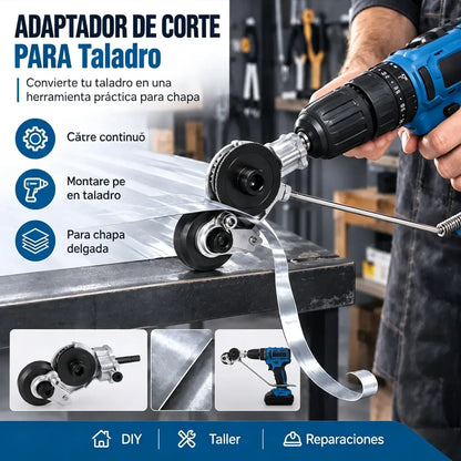 🔧⚡ Adaptador Cortador de Chapa para Taladro | Accesorio de Corte para Metal y Láminas de Hierro DIY