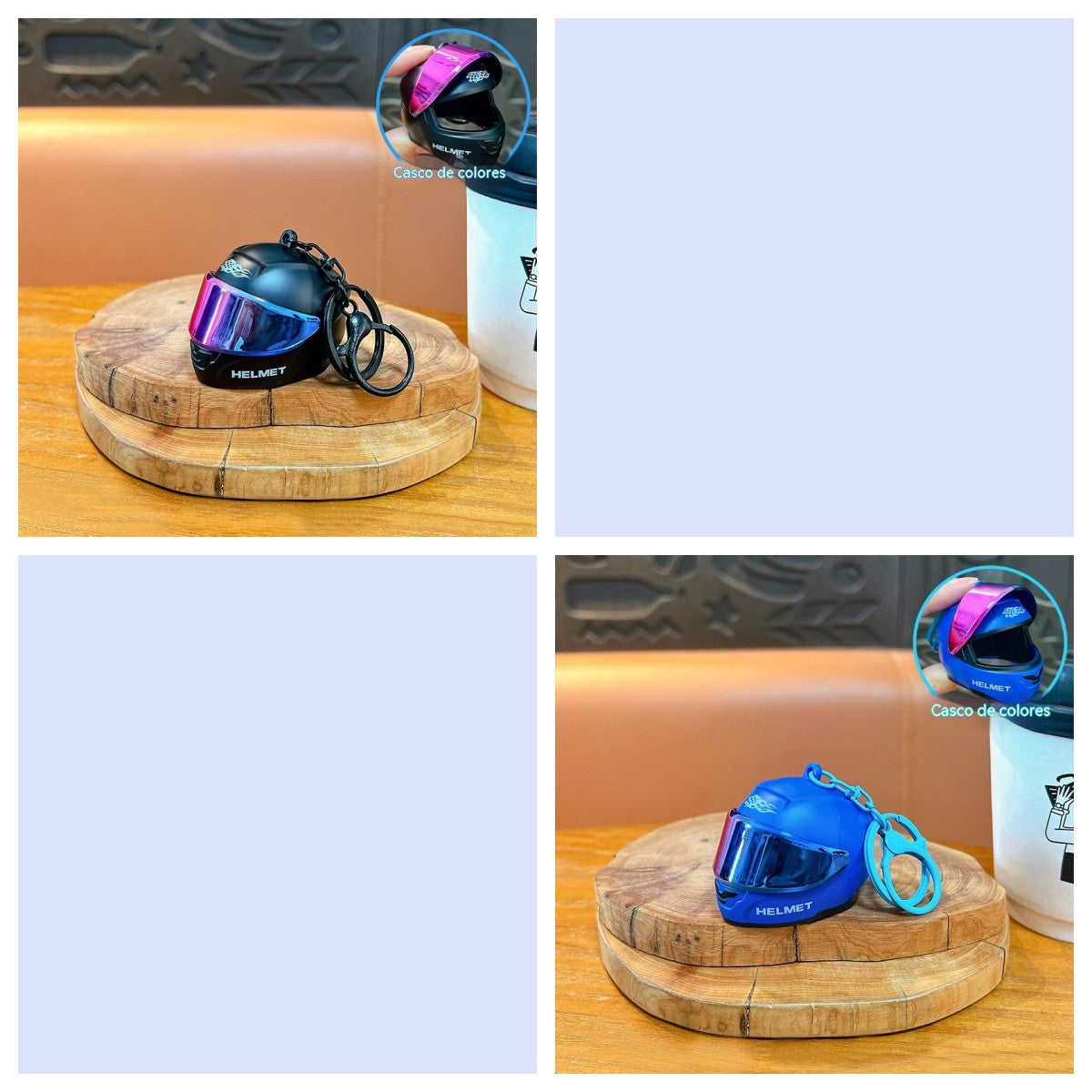 ¡Compra 1 y llévate 1 gratis! 【2 piezas 25 euros】🔥🔥 Divertido llavero con forma de mini casco de motocicleta.