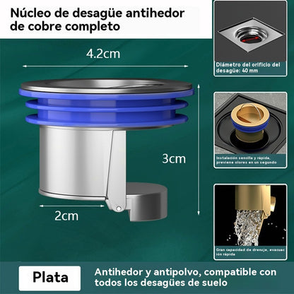 🔥 Desagüe universal de latón para suelo con núcleo desodorizante antiolor 🚿✨
