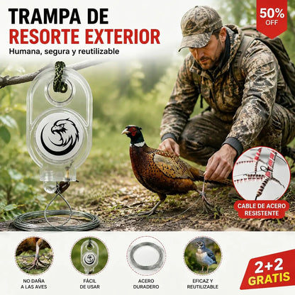 【Compra 2 y llévate 2 gratis】Trampas de resorte para exteriores 4/8, trampa de bloqueo automático de alta sensibilidad