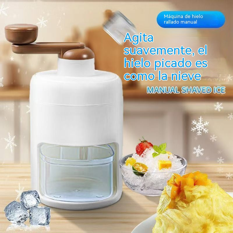 [Oferta especial de verano] Nueva mini máquina manual para hacer hielo en casa, trituradora de hielo con manivela