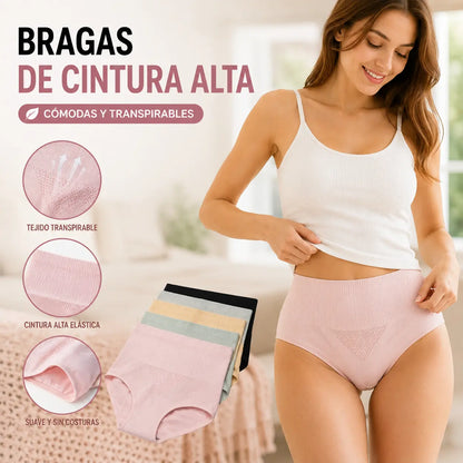 【7 piezas】 【35-82.5kg】bragas antibacterianas impermeables de cintura alta
