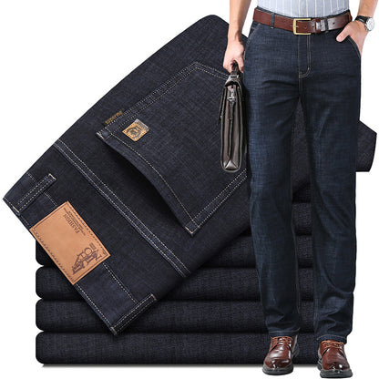 👖 【60-110KG】Jeans de hombre, sencillos, casuales, versátiles, tallas grandes