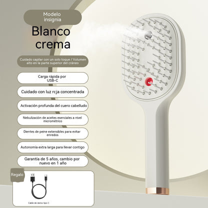 💖💨Un peine con función de pulverización de un solo botón para evitar eficazmente que el cabello se enrede.