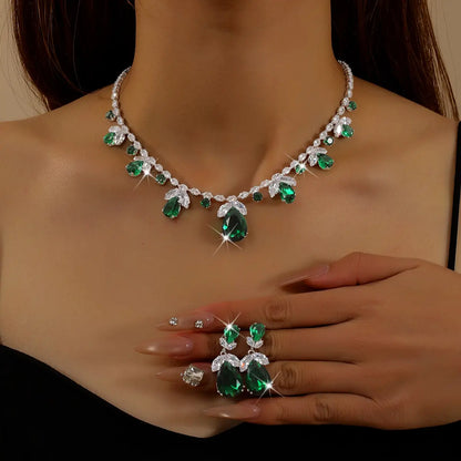 🌷👑Elegante conjunto de collar y pendientes de tulipán