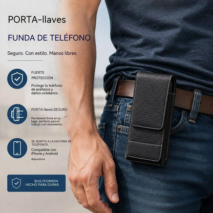 🔥 Funda para Móvil con Clip para Cinturón – Cierre Magnético, Resistente y con Ranura para Tarjetas