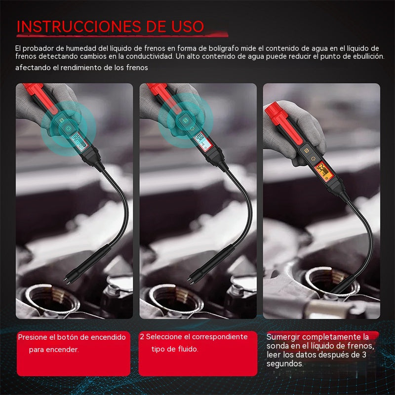 🚗 Probador de líquido de frenos de alta precisión