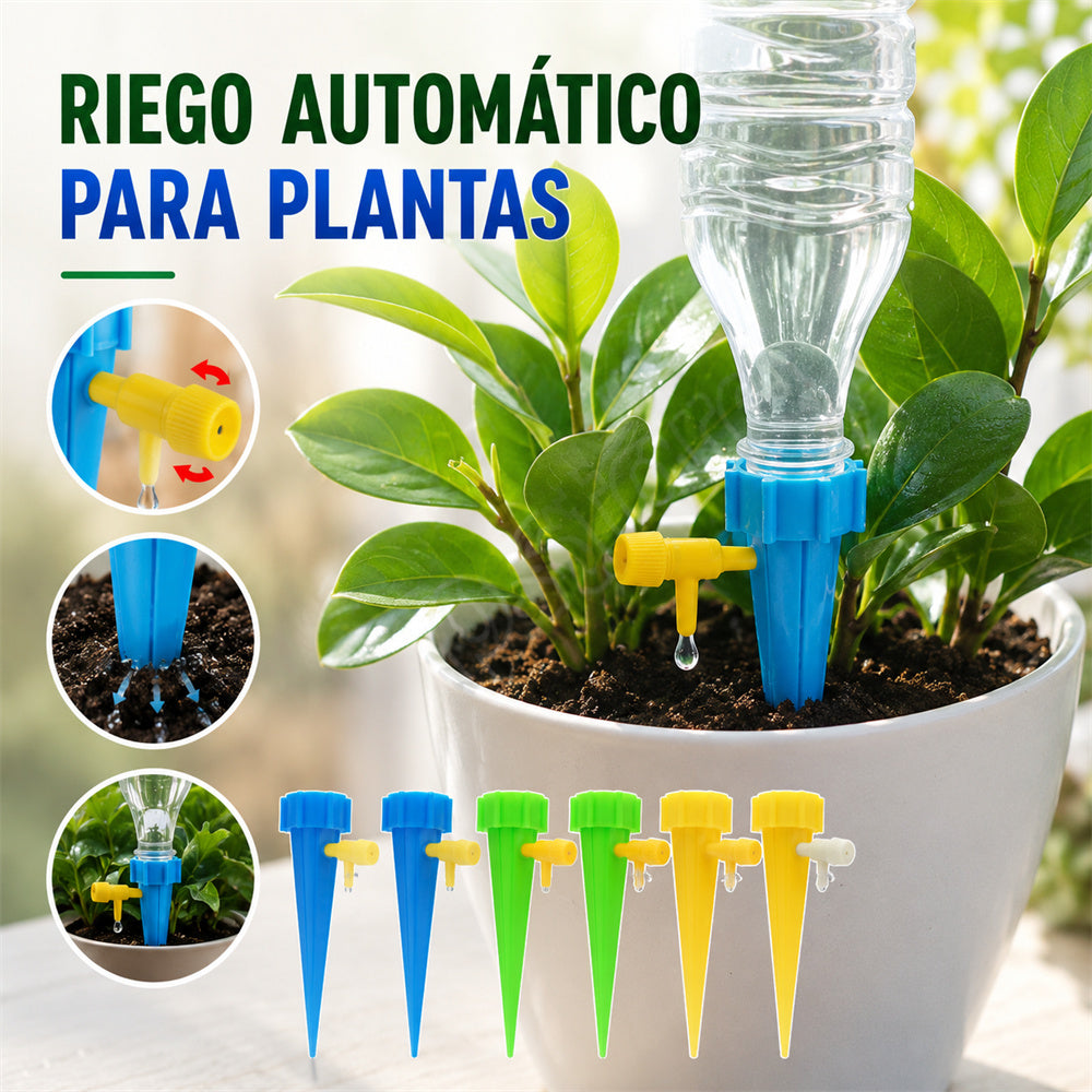 🌺【24 piezas】🌹🍂Sistema de riego por goteo automático, ideal para plantar flores, perfecto para jardines y plantas en macetas.