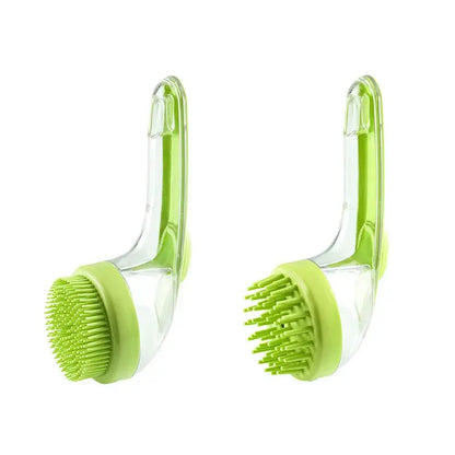 🥳Compra 1 y llévate 1 gratis🥳💞¡Más de 50.000 unidades vendidas!🛁🐾 Cepillo de baño todo en uno: dispensador de champú incorporado, cerdas de doble cara. Limpieza suave y fácil. ¡Un baño relajante para ti y tu mascota! 💧✨