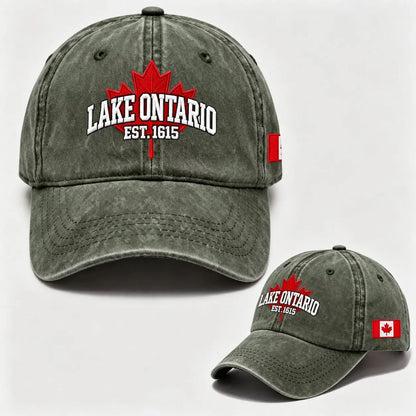 ✨2 kus 23 eur🧢🍁Nastavitelná retro kšiltovka s výšivkou javorového listu u jezera