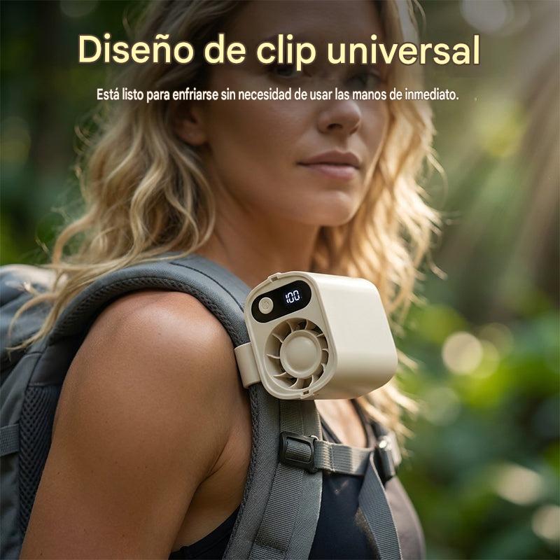 🌀❄Ventilador portátil para la cintura con clip y pantalla digital