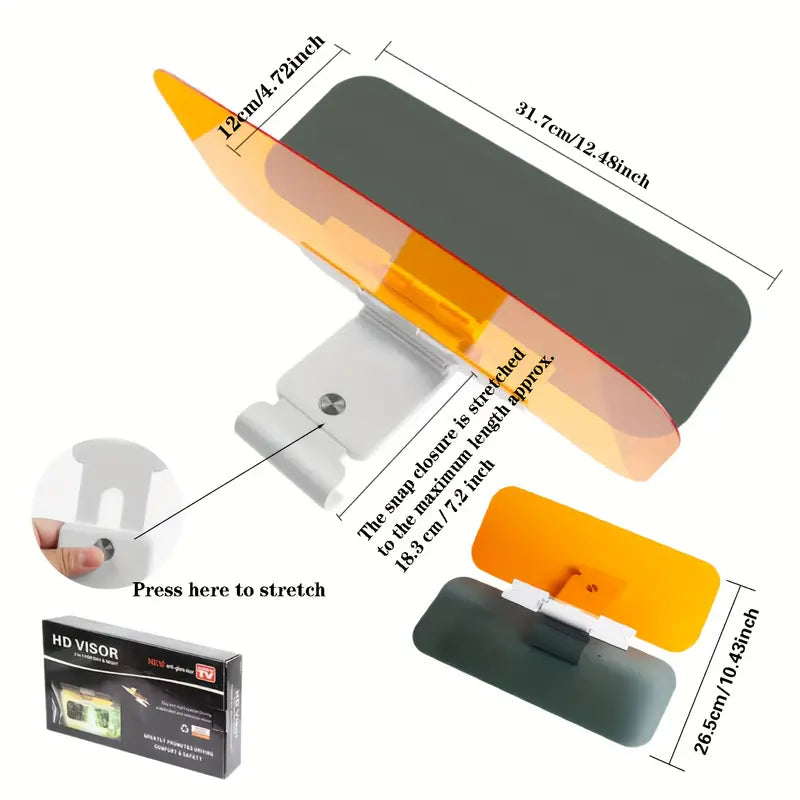 🚗 Parasol para coche, espejo retrovisor para coche de día y de noche con protección anti-luces altas