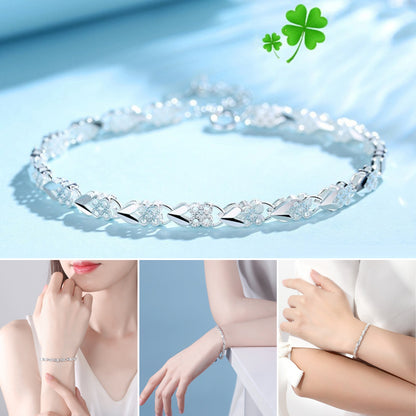 ✨💖Nueva y moderna pulsera de plata de ley 925 para mujer🍀