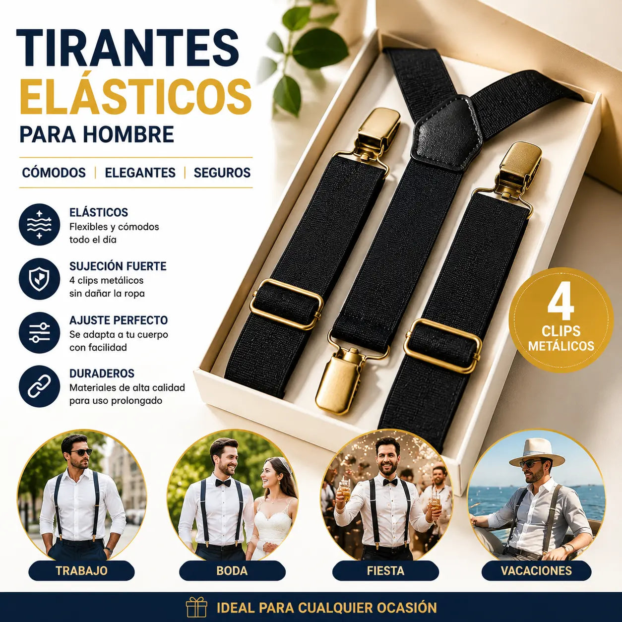 📢📢¡50% DE DESCUENTO! 🧷Corsés de hombre con espalda cruzada y clips🧷