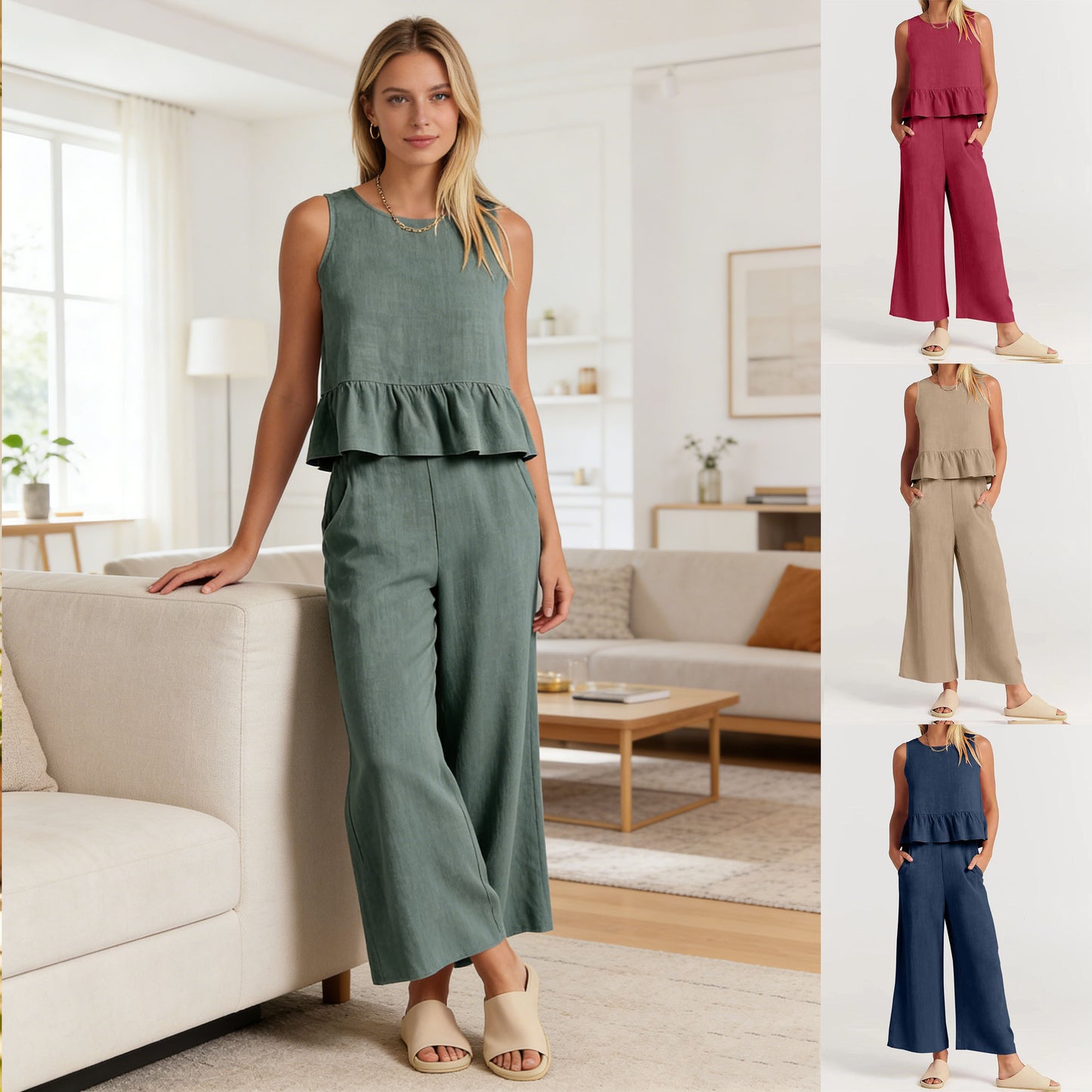 50%OFF🎀Conjunto informal de verano de 2 piezas para mujer