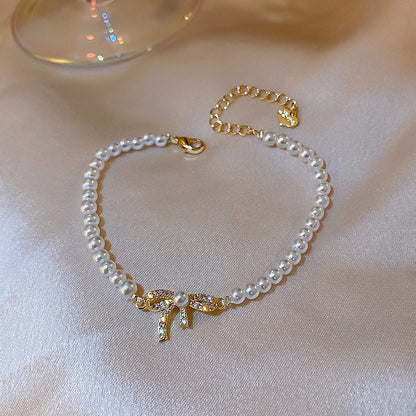 🌟🌟Pulsera francesa vintage con circonitas, estrellas y perlas