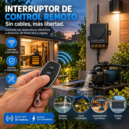 🔥🔌Interruptor de control remoto inalámbrico de 220 V, interruptor de control remoto para motor de bomba de agua, control remoto inalámbrico para luminarias.