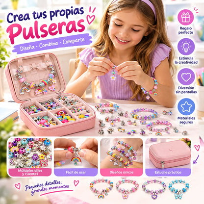 Conjunto de pulseras de dibujos animados para niños, joyería creativa hecha a mano