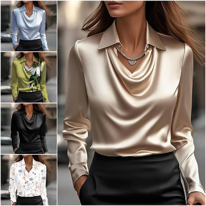🔥【S-3XL】✨Top de seda helada de moda para mujer, primavera/verano, cómodo y refrescante