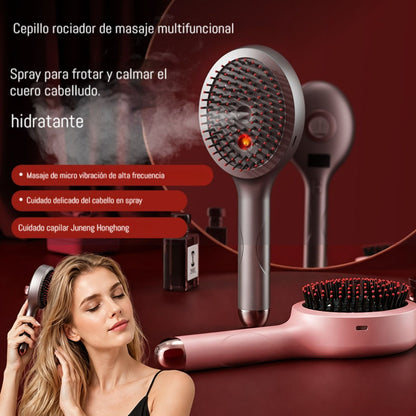 💆‍♀️Peine de masaje con spray que relaja el cuero cabelludo, peine de masaje para peinar y cuidar el cabello en casa con masaje vibratorio.