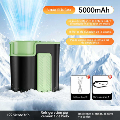 🏆50% DE DESCUENTO⏰ Ventilador personal manos libres con pantalla LED