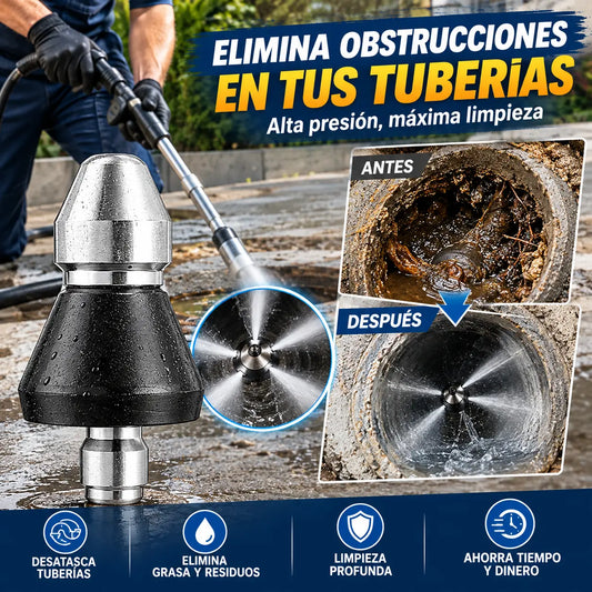 👍【Compra 1 y llévate 1 gratis】🧰Potente boquilla de alta presión, desatascador de tuberías