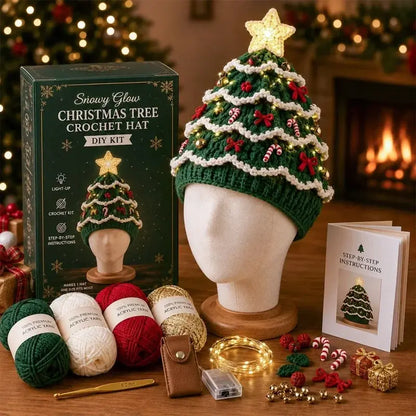 🧵🎄Oblíbená sada na háčkování vánočního stromečku a čepice