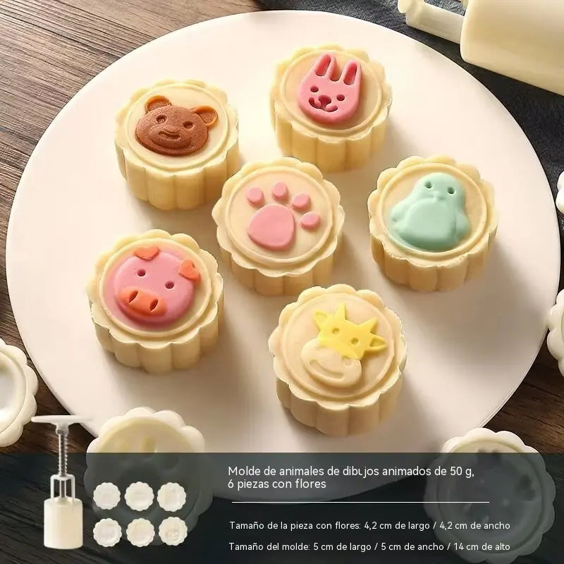 🔥Juego de moldes de 6 piezas por solo 24 €☕🍪Moldes manuales para hornear postres caseros