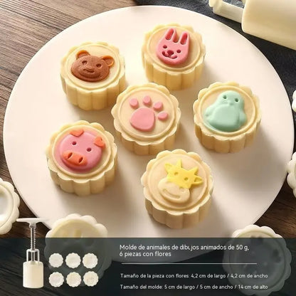 🔥Juego de moldes de 6 piezas por solo 24 €☕🍪Moldes manuales para hornear postres caseros
