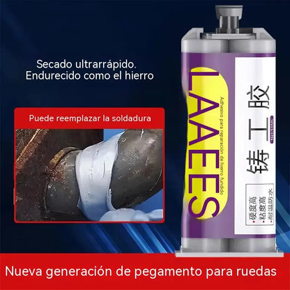 👍【2 piezas 25 euros】🧰 Adhesivo de gran resistencia para fundición. ✅ Apto para metal, acero inoxidable, plástico, etc. Se puede soldar tras el curado. 🔥 Resistente al agua y al calor.