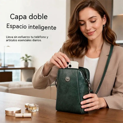 👜🎀 Oferta por tiempo limitado ⚡Bolso bandolera para teléfono de piel sintética para mujer