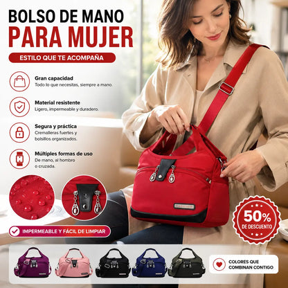 👜 【50% OFF】Bolso casual de tela Oxford – 💧ligero, impermeable y con gran capacidad 📦 3 formas de llevarlo: ✋mano, 🦾hombro o 🎒bandolera. 🌟