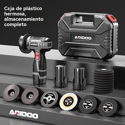 Mini amoladora angular de 12 V con disco de corte