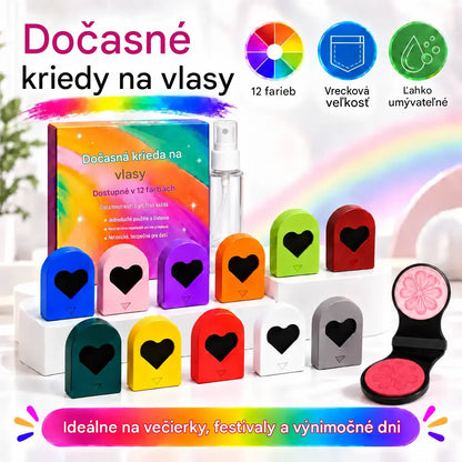 🌈🪮Kompaktna barva za lase v prahu z 12 odtenki za hitro barvanje