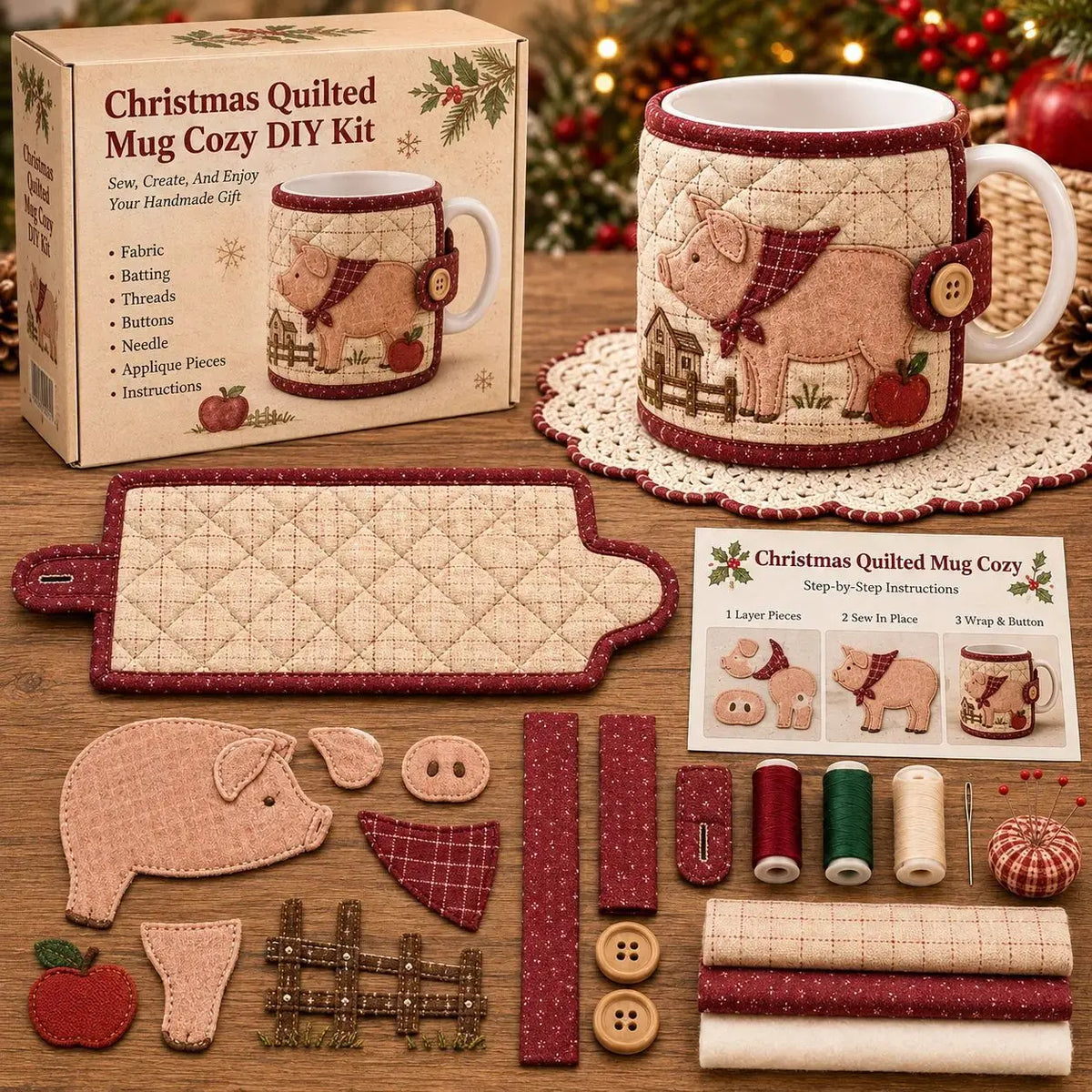 Kit creativo de bricolaje para fundas de taza de tela
