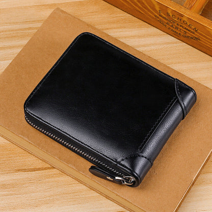 🐂✨ Nueva cartera de cuero genuino para hombre con sistema antirrobo